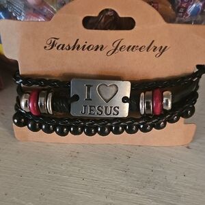 Fashion Jewelry Black and Silver Bracelet